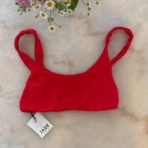NWT Jade Swim ‘Rounded Edges Top’ in CRIMSON